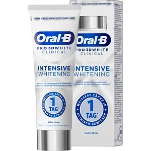 Oral-B PRO 3D WHITE INTENSIVE WHITENING Zahnpasta 75 ml - Mundpflegemittel mit effektiver Zahnaufhellung und Schutz gegen neue Verfärbungen, für strahlend weiße Zähne und erfrischenden Minzgeschmack.