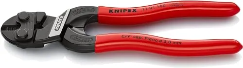 KNIPEX CoBolt S Kompakt-Bolzenschneider 160 mm - Bolzenschneider für präzises Schneiden von Bolzen, Nägeln und Nieten bis Ø 4,4 mm, kompakt und leistungsstark mit induktiv gehärteter Schneide für hohe Langlebigkeit.