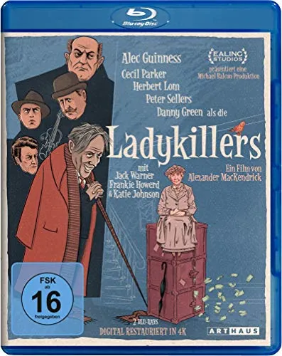 Ladykillers - Special Edition (2 Blu-rays) - Erleben Sie die kultige Komödie mit Alec Guinness und Peter Sellers in brillanter Bildqualität. Diese Special Edition bietet 1080p Full HD und DTS-HD Master Audio für ein unvergessliches Filmerlebnis.