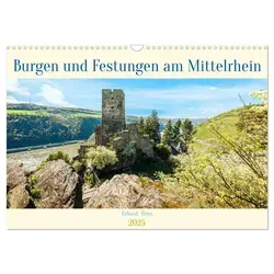 Burgen und Festungen am Mittelrhein (Wandkalender 2025 DIN A3 quer) CALVENDO Monatskalender von www.ehess.de/ Erhard Hess/ Calvendo/ Www. Ehess. de He