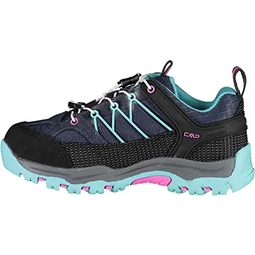 CMP Unisex Kinder Rigel Low Trekking-Schuhe, Blau Hellblau B Blue Acqua, 40 EU - Wanderschuhe mit wasserdichter CLIMAPROTECT Membran, ideal für verschiedene Gelände und optimalen Komfort dank Lycra-Innenfutter.