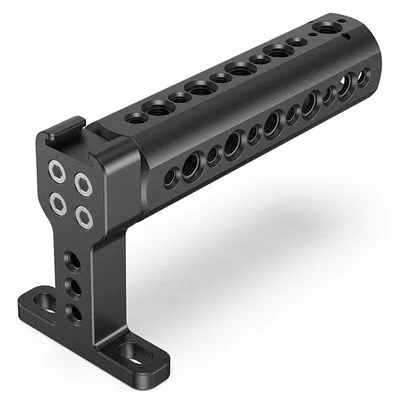 SmallRig 1638C Cheese-Topgriff mit Blitzschuh-Mount 55066 - Video Zubehör mit vielseitigen Anschlussmöglichkeiten, ideal für die Montage von Mikrofonen, LED-Lichtern und Monitoren.