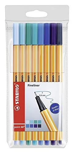 Stabila Faserstift Blautöne - Filzstifte für kreative Köpfe, umweltfreundlich und ideal für präzise Notizen und Zeichnungen in leuchtenden Blautönen.