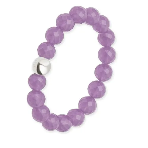 GD GOOD.designs Anti Stress Ring aus Amethyst Naturstein Perlen für Damen | Elastische Anxiety Rings | Fidget Ringe | Ringgröße 52-60
