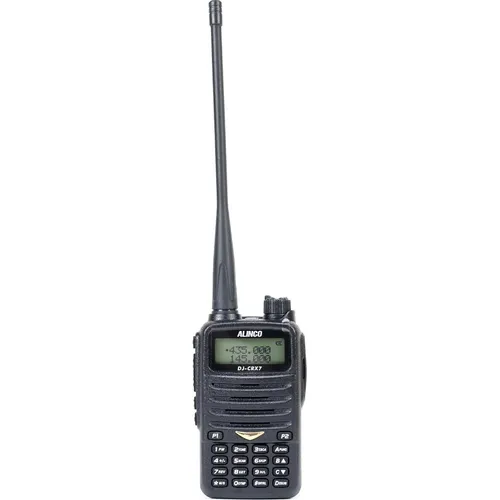 ALINCO DJ-CRX-7 Handfunkgerät VHF/UHF - Vielseitiges Amateurhandfunkgerät für 144-146 MHz und 430-440 MHz mit 200 Speicherplätzen und kompaktem Design, ideal für den mobilen Einsatz.