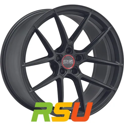 OZ Estrema GT HLT satin black 9x20" ET25 - Hochwertige Alufelgen - Felgen, 20 Zoll Aluminium Flow-Forming-Rad mit Y-Speichen-Design, ideal für sportliche Fahrzeuge und verbessertes Fahrverhalten.