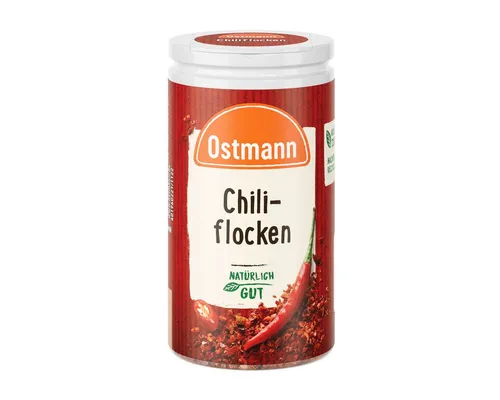 Ostmann Chiliflocken 30g – Intensive und scharfe Würze - Entdecken Sie die Ostmann Chiliflocken, ideal für feurige Gerichte. Verleihen Sie Ihren Speisen mit dieser hochwertigen Würze den perfekten Kick!