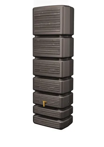 4rain Regenwasser-Wandtank Slim darkwood 350 Liter - Bewässerung: Platzsparender Wandtank mit 350 Litern Fassungsvermögen, ideal für umweltfreundliche Gartenbewässerung.