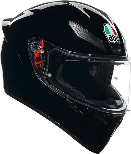 AGV Integralhelm K1 S E2206 Schwarz Glänzend XXL - Motorradhelm aus robuster Polycarbonatschale, leicht und stylish mit glänzendem Finish. Ideal für Sicherheit und Komfort auf jeder Fahrt.