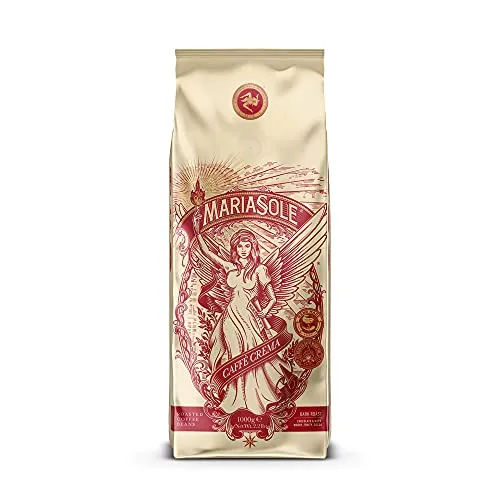 MariaSole Caffè Crema 1kg - Kaffee mit einzigartig mildem, cremigen Geschmack, ideal für Espressokocher, Siebträgermaschine und Vollautomaten. Ausgewählte Arabicabohnen sorgen für ein unvergleichliches Genusserlebnis.