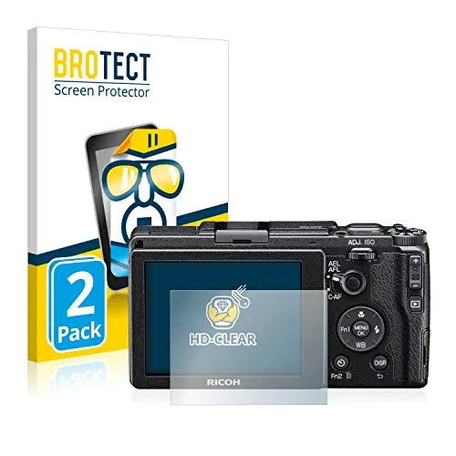 BROTECT 2 Stück Schutzfolie für Ricoh GR II 2015 Displayschutz Folie Made in Germany, Ultra-Klar