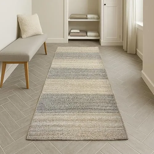 MY-RUG Jute-Teppich Läufer 200x80 cm | Handgewebt im Boho-Stil - Hochwertiger Jute-Läufer für Wohnzimmer und Schlafzimmer, handgewebt und nachhaltig. Mit seinem zeitlosen Design und der robusten Struktur ist er ideal für Flure und Küchen.