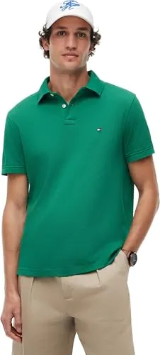 Tommy Hilfiger Herren Poloshirt Kurzarm Core 1985 Regular Fit, Grün (Nouveau Green), XXL