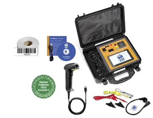 HT Instruments Multitest HT700+ RCD Set - All-in-One Gerätetester - Werkstatt Messgeräte für umfassende VDE Geräteprüfungen, mit Touchscreen und unbegrenzter Datenspeicherung, ideal für professionelle Prüfungen.