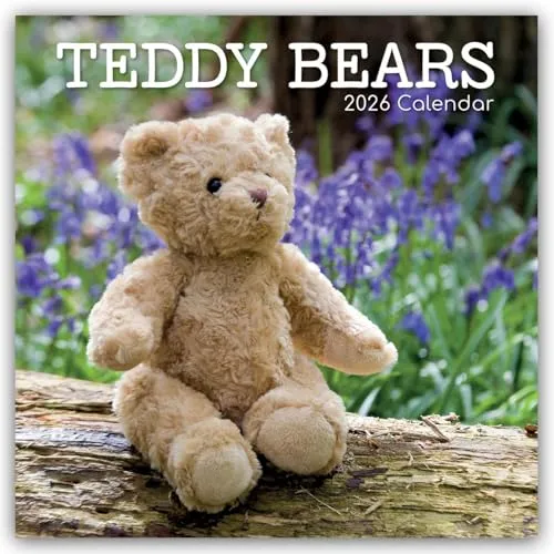 Gifted Stationery Co. Ltd | Teddybären 2026 - 16-Monatskalender - Vielseitiger Wandkalender mit 14 Seiten, ideal für die Planung über 16 Monate. Mehrsprachige Gestaltung für internationale Nutzer. Perfekt für jedes Zuhause oder Büro.