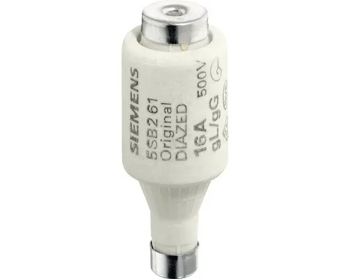 SIE 5SB2611 DIAZED-Sicherungseinsatz DII 16A - Zuverlässiger DIAZED-Sicherungseinsatz Baugröße DII mit 16A und 500V für den sicheren Betrieb in Elektroinstallationen.