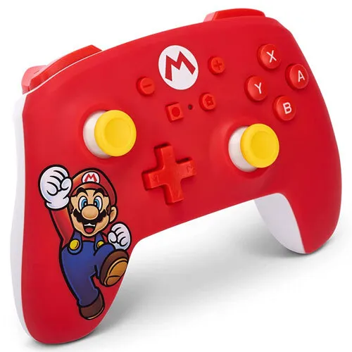 PowerA Nintendo Switch Controller - Mario, kompatibel mit Switch Lite und Switch OLED, ergonomisches Design für stundenlangen Spielspaß