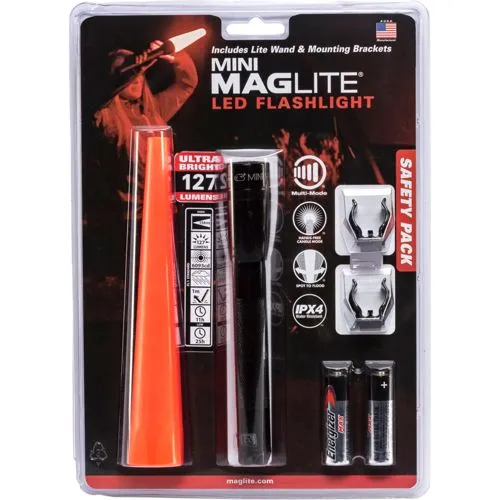Maglite Mini-LED 2AA Sicherheitslampe schwarz - Technik: Kompakte Taschenlampe mit leistungsstarker LED-Technologie, 4 Modi und robustem Aluminiumgehäuse für optimale Beleuchtung und Langlebigkeit.
