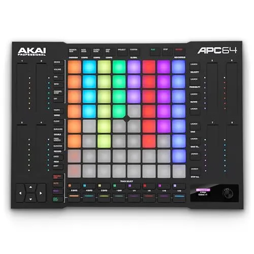 AKAI Professional APC64 B-Stock - Leistungsstarker Ableton Controller - Audio-Controller mit 64 RGB-Pads, 8 Touch-Strips und 8-Spur-Sequenzer; ideal für kreative Musikproduktion und Live-Performances, inklusive voller Garantie.