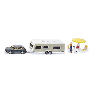 Siku PKW mit Wohnwagen (2542) - hochwertiges Modellauto, ideal für Sammler und Spielzeugliebhaber
