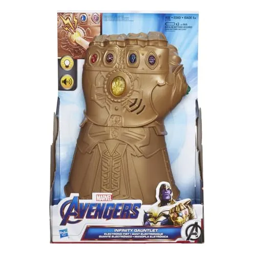 Marvel Avengers: Infinity War Elektronischer Fausthandschuh - Handschuhe für Kinder, mit Licht- und Soundeffekten für actionreiche Rollenspiele und das Nachspielen von Thanos' Macht aus dem Marvel Universum.