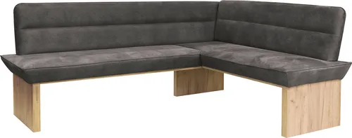 Eckbank OTTO HOME "Beluna Polsterbank, Sitzecke", grau (dunkelgrau, decor wotan eiche), B:210cm H:89cm T:169cm