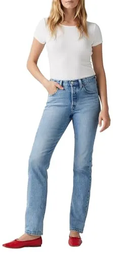 Levi's Damen 501® Jeans - Hollow Days, 26W / 30L - Jeans in Light Indigo - Worn In, hohe Taille für eine schmeichelhafte Passform, mit klassischen Taschen und robustem Zipper, ideal für jeden Anlass.