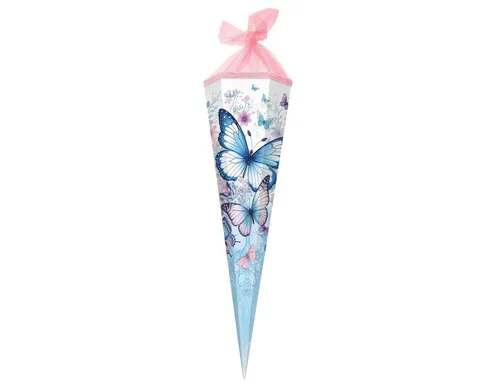 Goldbuch Schultüte 85 cm Schmetterlingsgarten - Stabile Schultüte aus Lackkarton mit Tüllverschluss. 85 cm groß – ideal für Süßigkeiten und kleine Geschenke. Perfekt für einen unvergesslichen ersten Schultag!