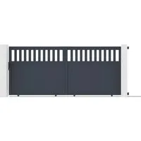 Casanoov Aluminium Schiebetor Santis 300x160cm Grau – Sichtschutz und Sicherheit - Elegantes Schiebetor aus Aluminium mit 303 cm Breite und 163 cm Höhe. Ideal für Privatsphäre und Stabilität. Korrosionsbeständig und pflegeleicht, perfekt für Ihren Außenbereich.