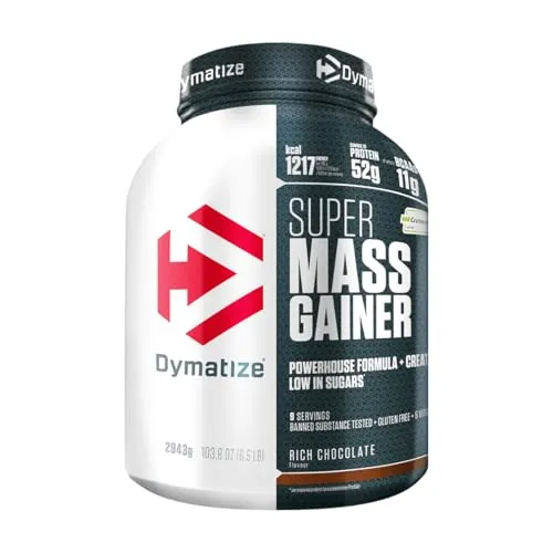 Dymatize Super Mass Gainer Schokolade 2943 g - Vitamine & Mineralien, hochwertiger Mass Gainer für effektiven Muskelaufbau und optimale Gewichtszunahme.
