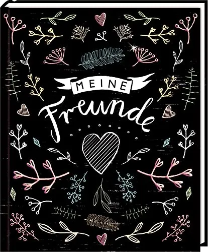 Freundebuch - Handlettering - Meine Freunde - Kalligraphie Freundebuch für kreative Erinnerungen, ideal zum Gestalten und Festhalten von Freundschaftsmomenten.