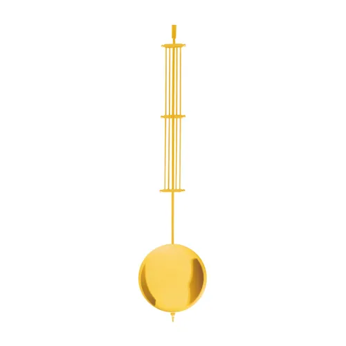 Hermle Mechanik-Rostpendel Messing gelb poliert PL25 Ø:63mm - Hochwertiges Pendel für präzise Uhrwerke, ideal zur Verbesserung der Zeitmessgenauigkeit und für den professionellen Einsatz in Uhrmacherei.