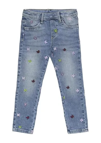 s.Oliver Junior Regular-fit-Jeans mit Print blau 122 - Kinderhosen mit atmungsaktivem Denim-Material, ideal für den Alltag. Die Regular-fit-Jeans überzeugt mit stylischem Print und ist pflegeleicht für stressfreies Waschen.