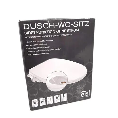 Eisl Dusch WC Aufsatz - Absenkautomatik und Schnellverschluss, langlebig und belastbar bis 150 kg