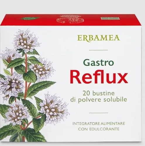 Erbamea | GastroReflux - Nahrungsergänzungsmittel gegen gastroösophagealen Reflux und Sodbrennen, 20 lösliche Beutel