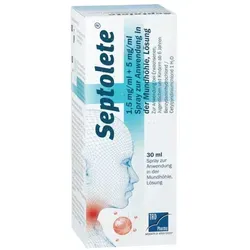 SEPTOLETE Spray 1,5mg/ml + 5mg/ml - Entzündungshemmendes Mundspray - Mundspülungen, entzündungshemmendes und schmerzlinderndes Spray zur Desinfektion des Mund- und Rachenraums, ideal bei Irritationen und nach Zahnextraktionen.