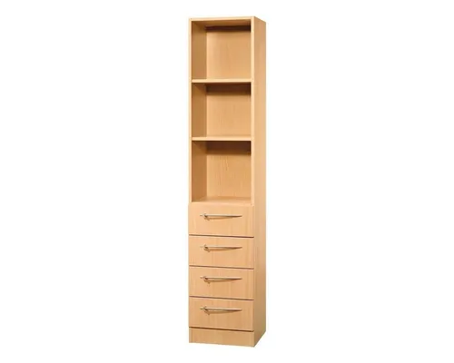 Otto Office Premium Aktenregal OTTO Office Line II - Praktisches Mehrzweckregal mit 3 offenen Fächern und 4 Schubladen, ideal für Büros. Robuste Holznachbildung mit melaminharzbeschichteten Oberflächen und verstellbaren Fachböden.
