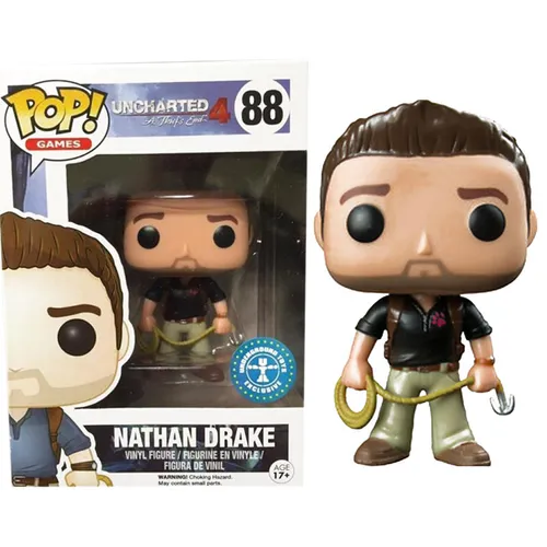 POP! FUNKO Vinylfigur Aus Der Serie Games Uncharted 4 Nathan Drake Nr. 88 XX
