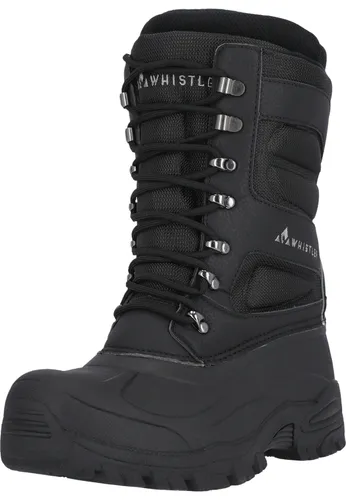 WHISTLER Ferday Stiefel, Gr. 45, schwarz - Wanderschuhe mit warmem Thermo-Fußbett, ideal für kalte Tage. Robuste Stiefel mit Anti-Rutsch-Sohle für sicheren Halt auf Schnee und Eis.