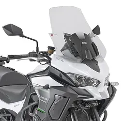 GIVI Windschild – Hochwertiger Motorrad-Schutz - Motorradzubehör, 18,5 cm höher als die Originalscheibe für besseren Windschutz und Komfort beim Fahren, ersetzt die Originalscheibe mit Kantenschutz.