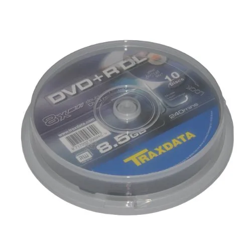 Stk. Traxdata DVD+R DL 8,5GB 8x in Cake 10