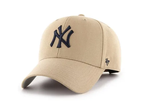 '47 New York Yankees MLB Most Value P. Beige Verstellbare Cap - Hüte, Kappen & Mützen für Baseball-Fans, stylische Cap mit gebogenem Schirm und verstellbarem Rückenteil – das gestickte Teamlogo macht sie zum perfekten Accessoire für jeden Yankees-Fan.