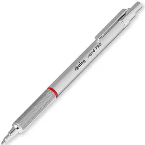 Rotring Kugelschreiber rapid PRO Chrome, Gehäuse silber, Schreibfarbe blau