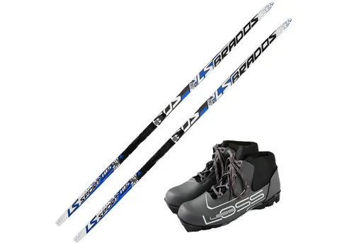 Skiwax Europe Langlaufski-Set - Langlauf-Ski 195cm, inklusive NNN-Bindung und NNN-Schuhe für Herren und Damen