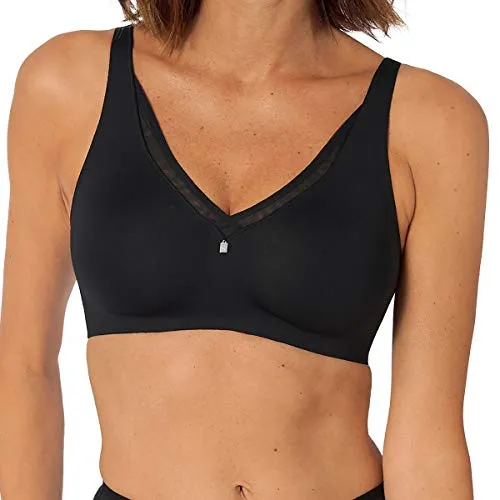 Triumph Damen True Shape Sensation N01 Minimizer Bra, Schwarz, 100D - Funktionsunterwäsche mit atmungsaktiven, weich gefütterten Cups für eine natürliche Brustform; ideal für ein elegantes Tragegefühl ohne Bügel.