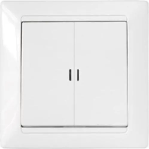 Serienschalter Beleuchtet Unterputz Lichtschalter 10A Premium serie STILE Weiß