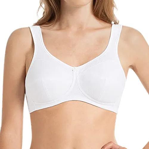 Anita - Jana Entlastungs-BH (95 G Weiß) - Funktionsunterwäsche, elastische Baumwollware mit verstellbaren, weich gepolsterten Trägern für optimalen Tragekomfort und Unterstützung.