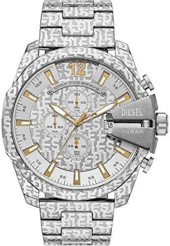 Diesel Chronograph Mega Chief DZ4636 Edelstahl - Armbanduhren mit hochwertigem Edelstahl-Gehäuse und stylischem Design, perfekt für einen markanten Auftritt.