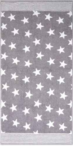 Dyckhoff Handtuch Stars 70 x 140 cm - Badetuch aus 100% Baumwolle mit weichem, saugstarkem Frottier, Pflegeleicht und waschbar bis 60 °C - ideal für stilvolle Badezimmer.