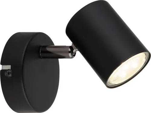 Wandleuchte, schwarz matt, drehbar, schwenkbar, H 10,5 cm
